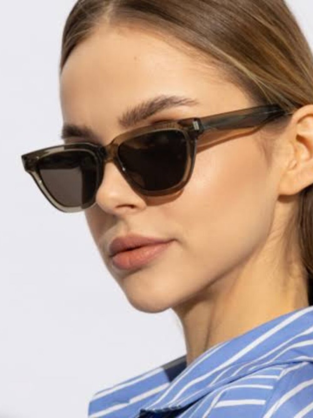 New Saint Laurent Sunglasses SL462 SULPI 020 Brown Grey Eyewear - Picture 1 of 12
